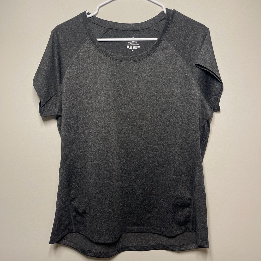 Women's Charcoal Gray Workout Top